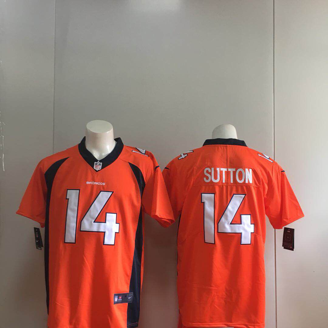 Men Denver Broncos #14 Sutton Orange Nike Vapor Untouchable Limited Playe NFL Jerseys